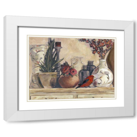 Vases and Pots White Modern Wood Framed Art Print with Double Matting by Cohen, Marietta