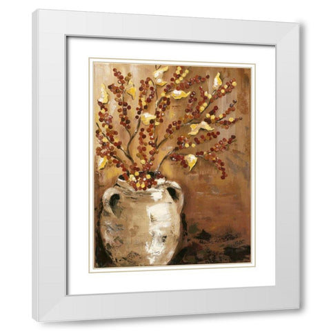 Branches in Vase I White Modern Wood Framed Art Print with Double Matting by Reynolds, Jade
