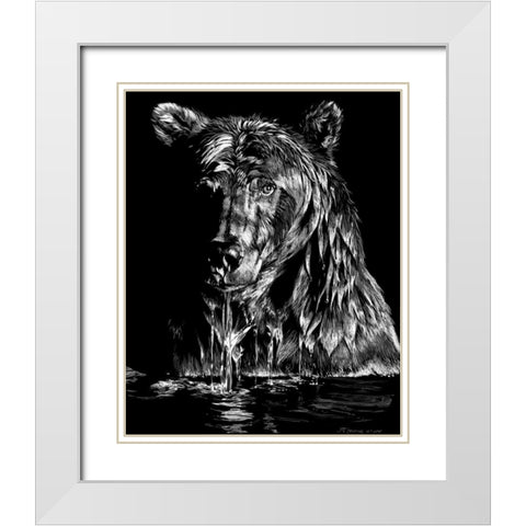 Evening Ablutions White Modern Wood Framed Art Print with Double Matting by Chapman, Julie T.