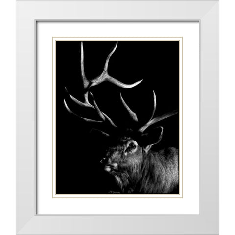 Attitude White Modern Wood Framed Art Print with Double Matting by Chapman, Julie T.