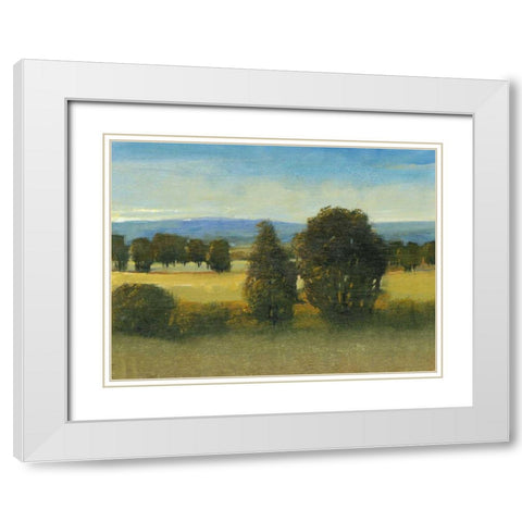 Verdant Meadow I White Modern Wood Framed Art Print with Double Matting by OToole, Tim