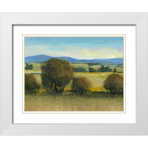 Verdant Meadow II White Modern Wood Framed Art Print with Double Matting by OToole, Tim