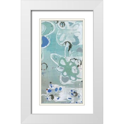 Flowers Abstracted II White Modern Wood Framed Art Print with Double Matting by Fuchs, Jodi