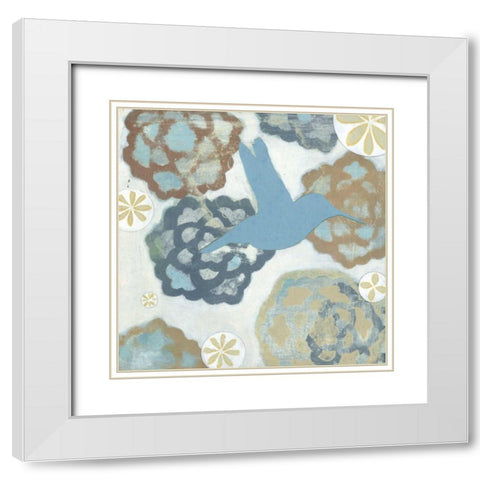 Hover I White Modern Wood Framed Art Print with Double Matting by Fuchs, Jodi