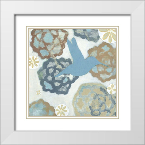 Hover I White Modern Wood Framed Art Print with Double Matting by Fuchs, Jodi