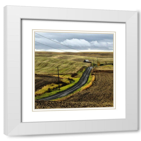 The Road Home White Modern Wood Framed Art Print with Double Matting by Chester, Colby
