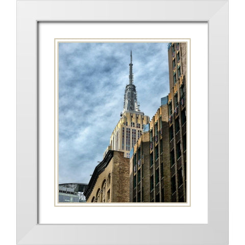 Empire State White Modern Wood Framed Art Print with Double Matting by Chester, Colby