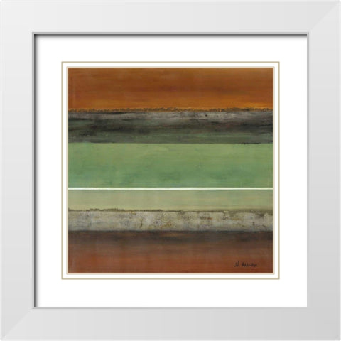 Infinity I White Modern Wood Framed Art Print with Double Matting by Green-Aldridge, W.