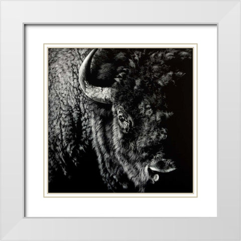 Enduring #3 White Modern Wood Framed Art Print with Double Matting by Chapman, Julie T.
