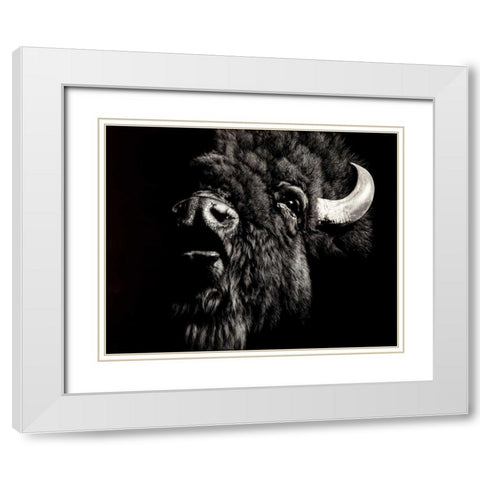 Enduring #4 White Modern Wood Framed Art Print with Double Matting by Chapman, Julie T.