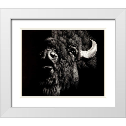 Enduring #4 White Modern Wood Framed Art Print with Double Matting by Chapman, Julie T.