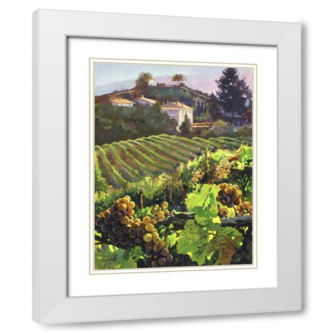 Siena Harvest White Modern Wood Framed Art Print with Double Matting by Hadfield, Clif