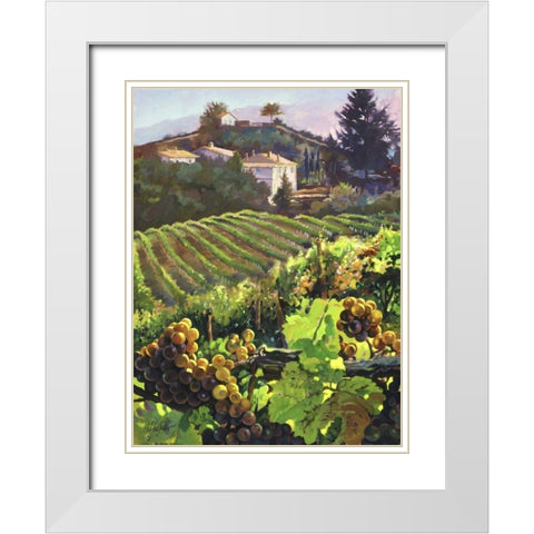 Siena Harvest White Modern Wood Framed Art Print with Double Matting by Hadfield, Clif