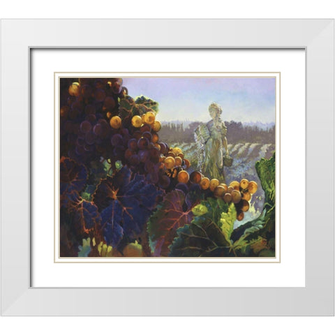 Tuscany Bounty White Modern Wood Framed Art Print with Double Matting by Hadfield, Clif