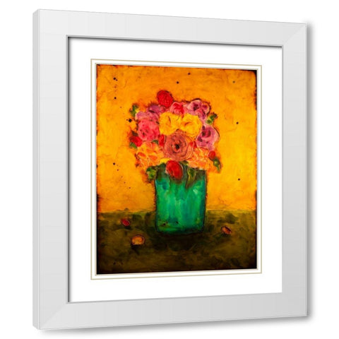 Good Morning Sunshine White Modern Wood Framed Art Print with Double Matting by Quin, Marabeth