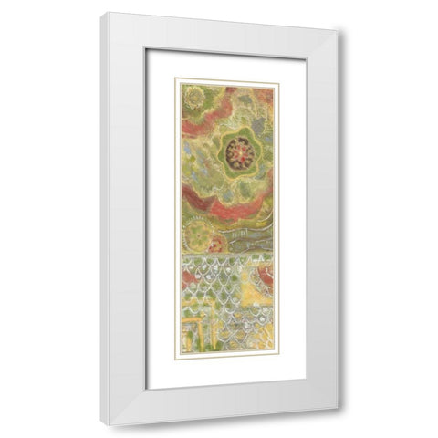 Moroccan Whimsy I White Modern Wood Framed Art Print with Double Matting by Deans, Karen