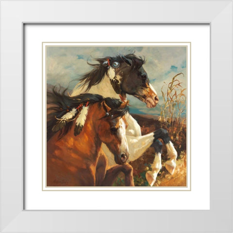 Wind Voyager White Modern Wood Framed Art Print with Double Matting by Hawley, Carolyne