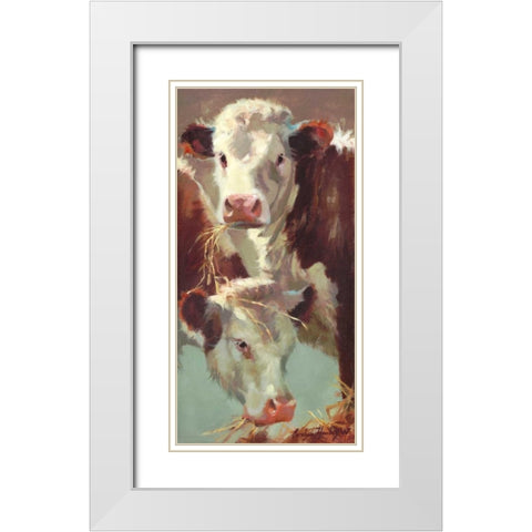 Hef n Her White Modern Wood Framed Art Print with Double Matting by Hawley, Carolyne
