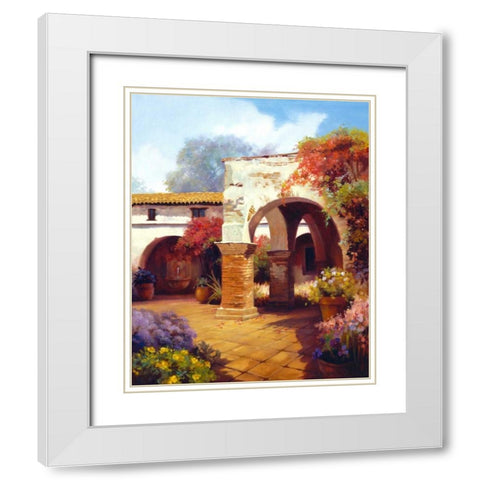 Capistrano White Modern Wood Framed Art Print with Double Matting by Hawley, Carolyne
