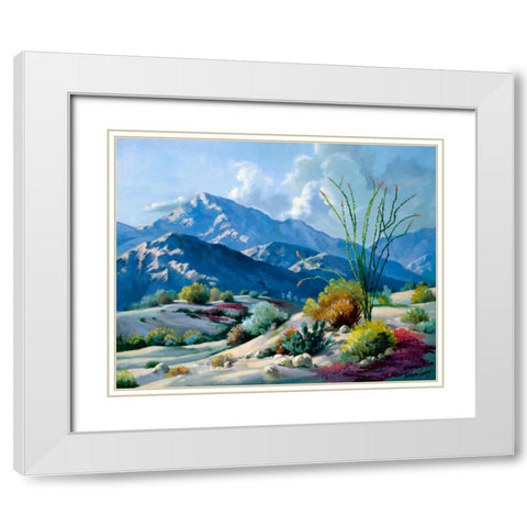 Desert Serenade White Modern Wood Framed Art Print with Double Matting by Hawley, Carolyne