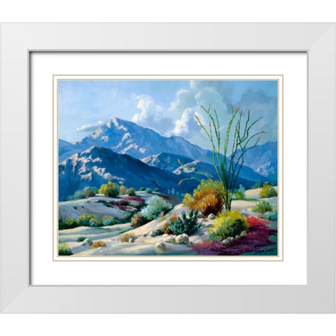 Desert Serenade White Modern Wood Framed Art Print with Double Matting by Hawley, Carolyne