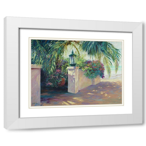 Beach Music White Modern Wood Framed Art Print with Double Matting by Pollard, Julie G.