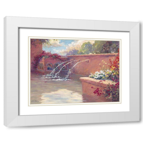 La Borgata White Modern Wood Framed Art Print with Double Matting by Pollard, Julie G.