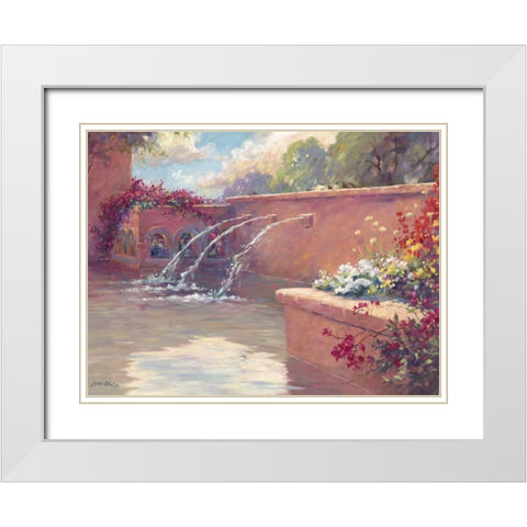 La Borgata White Modern Wood Framed Art Print with Double Matting by Pollard, Julie G.