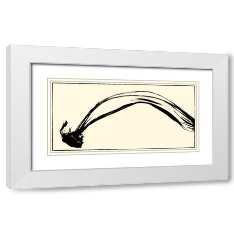 Silk Ink I White Modern Wood Framed Art Print with Double Matting by Ling, Tang