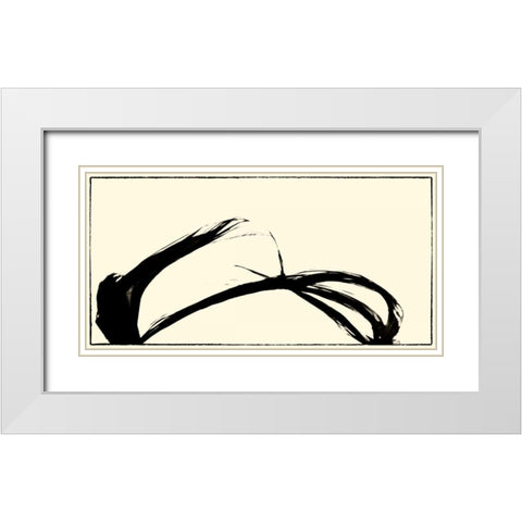 Silk Ink IV White Modern Wood Framed Art Print with Double Matting by Ling, Tang
