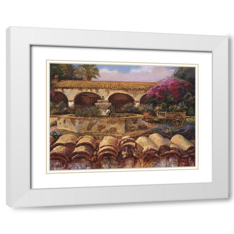 Mission Wall White Modern Wood Framed Art Print with Double Matting by Hadfield, Clif
