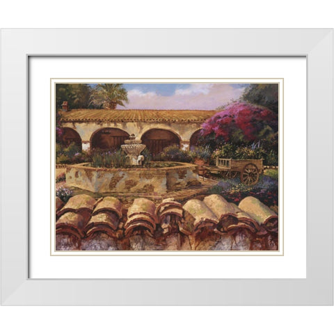 Mission Wall White Modern Wood Framed Art Print with Double Matting by Hadfield, Clif