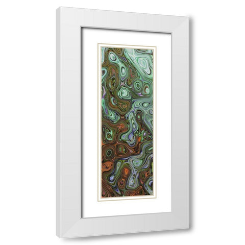 Creation I White Modern Wood Framed Art Print with Double Matting by Harrington, Danielle