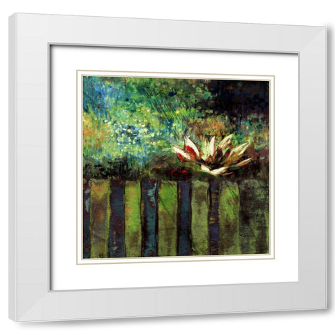 Impressionist Lily I White Modern Wood Framed Art Print with Double Matting by Harrington, Danielle