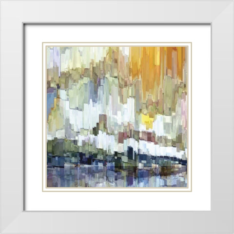 Glacier Bay II White Modern Wood Framed Art Print with Double Matting by Burghardt, James