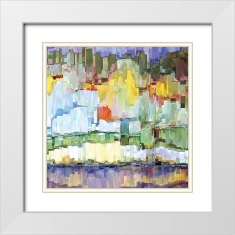 Glacier Bay IV White Modern Wood Framed Art Print with Double Matting by Burghardt, James