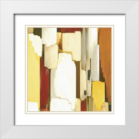 Monument IV White Modern Wood Framed Art Print with Double Matting by Burghardt, James