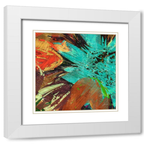 Floragraph VI White Modern Wood Framed Art Print with Double Matting by Burghardt, James