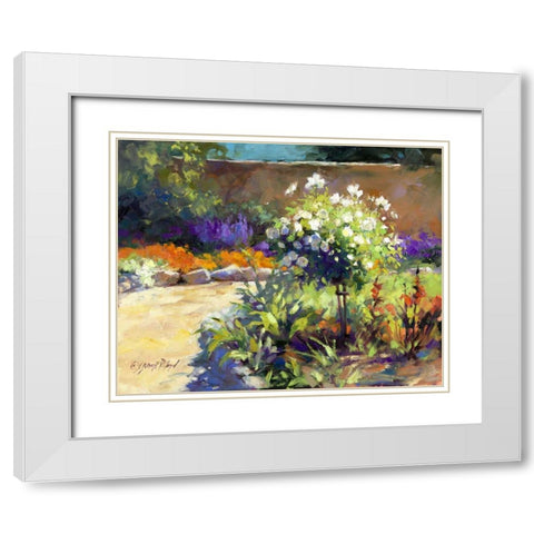 Rosa Carmela White Modern Wood Framed Art Print with Double Matting by Pollard, Julie G.