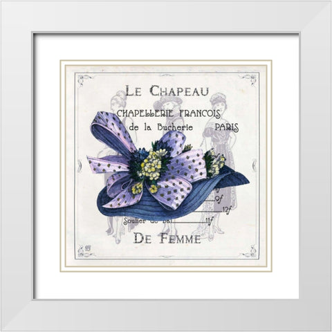 Haute Couture I White Modern Wood Framed Art Print with Double Matting by Joyner, Ginny