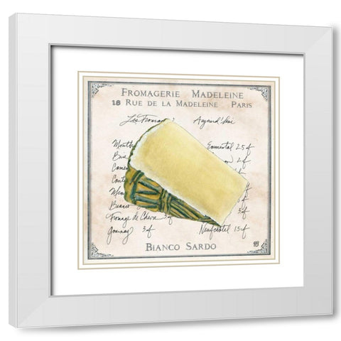 Fromages II White Modern Wood Framed Art Print with Double Matting by Joyner, Ginny