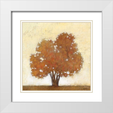 Autumn Morning White Modern Wood Framed Art Print with Double Matting by Wyatt Jr., Norman