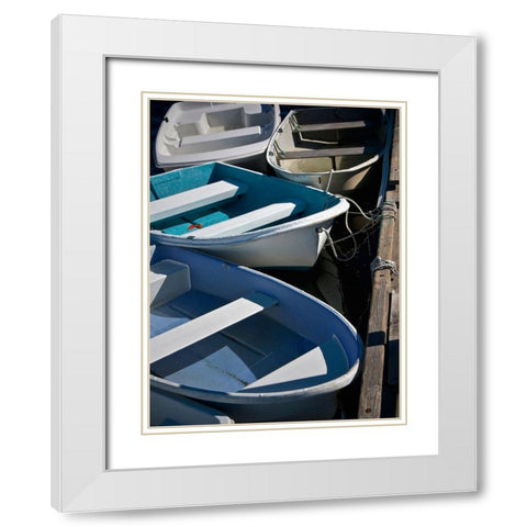 Row Boats IV White Modern Wood Framed Art Print with Double Matting by Perry, Rachel