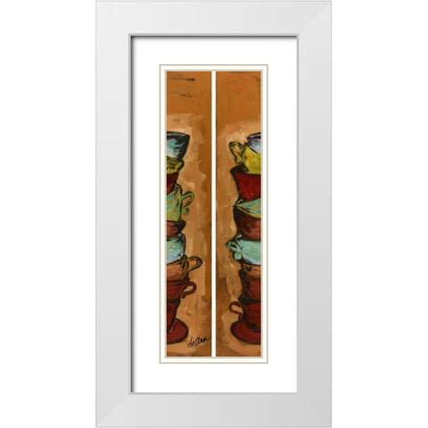 My Cup Runneth Over II White Modern Wood Framed Art Print with Double Matting by Hebert, Deann