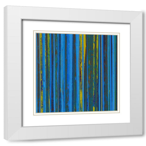 Royal Stripes I White Modern Wood Framed Art Print with Double Matting by Mountain, Ricki