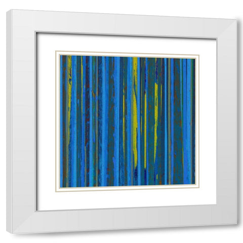 Royal Stripes II White Modern Wood Framed Art Print with Double Matting by Mountain, Ricki