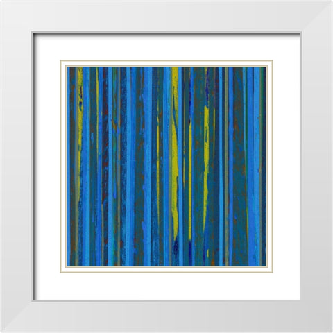 Royal Stripes II White Modern Wood Framed Art Print with Double Matting by Mountain, Ricki