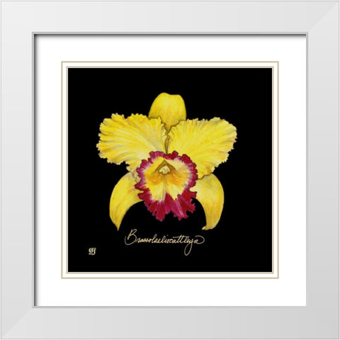 Vivid Orchid VII White Modern Wood Framed Art Print with Double Matting by Joyner, Ginny