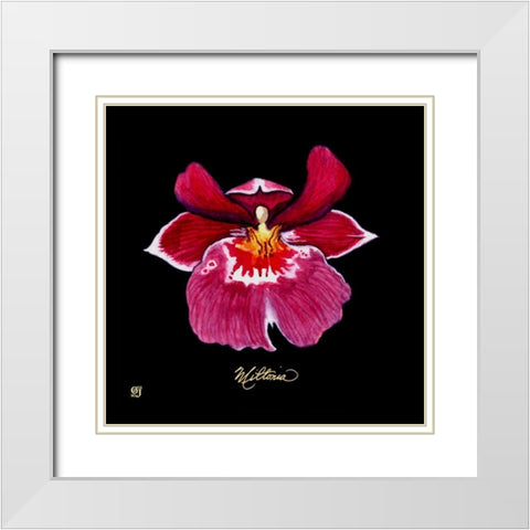 Vivid Orchid VIII White Modern Wood Framed Art Print with Double Matting by Joyner, Ginny