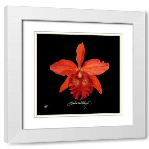 Vivid Orchid IX White Modern Wood Framed Art Print with Double Matting by Joyner, Ginny